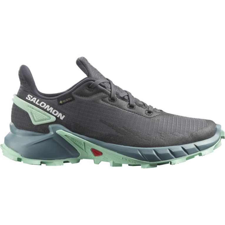 Salomon Alphacross 4 GTX Women\'s Running Shoes Dark Grey / Mint | CA 67O14